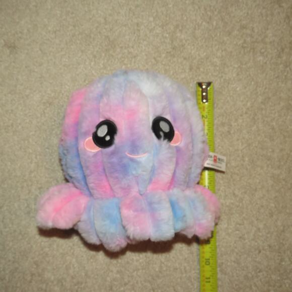 Peek-A-Boo Pink Tie Dye Octopus Plush Stuffed Toy - Picture 6 of 6